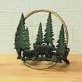 thumbnail image 4 of Zeckos Black Bear Forest Cast Iron Garden Hose Holder - 11" Wildlife Wall Decor - Multicolored - Size, 4 of 7