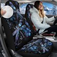 thumbnail image 2 of Pzuqiu Blue Dragonfly Car Seat Cover Warm Easy to Install Car Seat Cover 2 Pcs Front Seats Only Elastic Fabrics Anti Slip Automotive Interior Covers Full Coverage Suitable for Most Cars SUV, 2 of 7