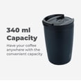 thumbnail image 5 of HYDRATE Black Stainless Steel Thermal Mug, Leak-proof Lid, 340ml Insulated Coffee Cup for Hot and Cold, Reusable Travel Mug for Men, Women & Adults, 5 of 6