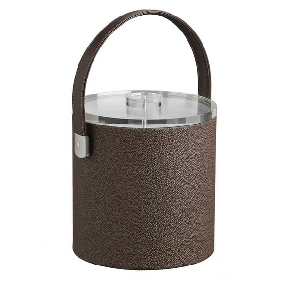Kraftware Corp. 51062 Cosmopolitan Mocha 3Qt. Ice Bucket With Thick Lucite Lid, Strap Handle