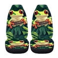 thumbnail image 4 of Jeiento Tree Frog Car Seat Covers 2 Pcs Stretch Polyester Fabric Cover Breathable Car Seat Cover Easy Installation Universal Size Fit for Most Cars SUVs, 4 of 7