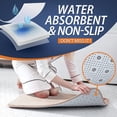thumbnail image 2 of Memory Foam Bath Rug  24”x36”  Dark Purple  Non Slip Bathroom Mat  Machine Wash, 2 of 7
