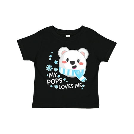 

Inktastic My Pops Loves Me- Polar Bear Gift Toddler Boy or Toddler Girl T-Shirt