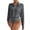 Gray, variant on Women's Deep V Neck Long Sleeve Shirts Bodysuit Button Down Party Night Leotard Tops Gray L(L)