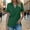 Green, variant on TIANZEN Women Short Sleeve Shirts V Neck Summer Tops Casual Work Basic Tees Tops Womens Tee Shirt Loose Shirt And Shirt Set Women Womens Medium Shirts