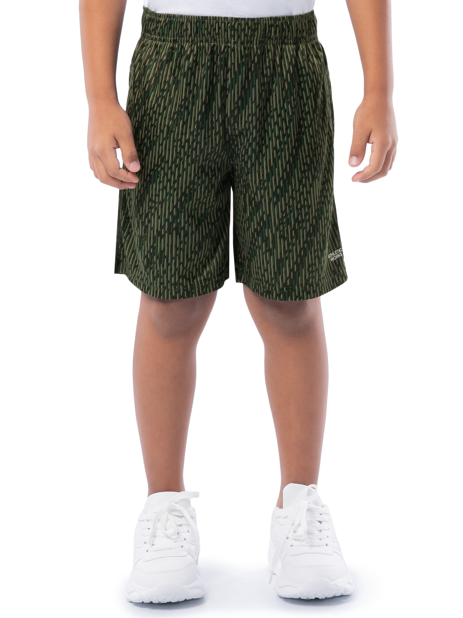 Athletic Works Boys Core Performance Shorts, 2-Pack, Sizes 4-18 & Husky