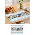 thumbnail image 6 of Placemat Summer Ocean Watercolor Star Shell Coral Sky Blue Coffee Dish Mat Kitchen Dining Table Rug Dinnerware 4/6pcs Pads, 6 of 6