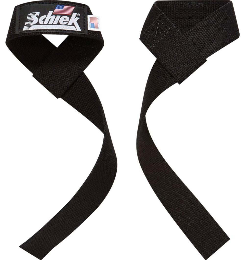 Schiek Sports Basic Padded Lifting Straps in Black Inc