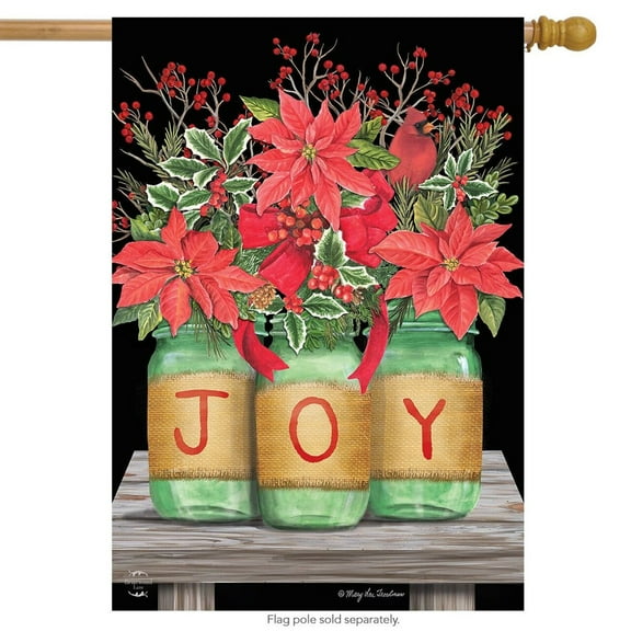 Briarwood Lane Joy Mason Jars Christmas House Flag