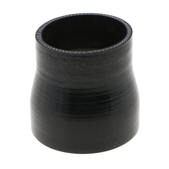 2.5-3Inch 4-ply Silicone Straight Reducer Intercooler Pipe Hose - Black, as described
