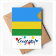 thumbnail image 1 of Rwanda National Flag Africa Country Wedding Cards Congratulations Greeting Envelopes, 1 of 3