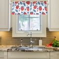 thumbnail image 2 of Yayeee Kitchen Valance Rod Pocket 54" x 18" Living Room Window Curtain, Playful Strawberries, 2 of 6