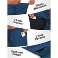 thumbnail image 4 of Cadmus Men's Swim Trunks with Compression Liner 9 Inch Inseam Mens Bathing Suit Quick Dry Beach Shorts Board Shorts,Copen Blue,M, 4 of 12