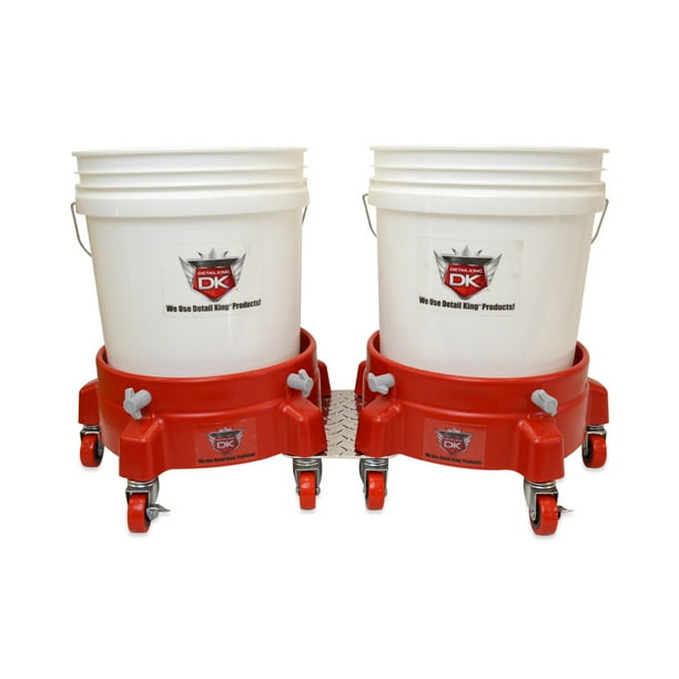 Grit Guard Double Bucket Dolly Car Wash System