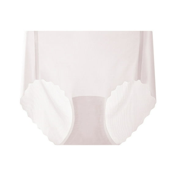 Gapacks Women's Cotton Panties, Soft Breathable Skin-Friendly, Seamless Scalloped Edge, Free Size, Pink, Everyday Comfort Underwear