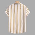 thumbnail image 4 of JAJAHO Mens Button Up Shirts Summer Striped Short Sleeve Casual Beach Collared Regular Fit Business Dress Shirts Cozy Tops, 4 of 5