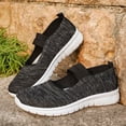 thumbnail image 4 of Wensltd Women Solid Color Mary Jane Shoes Elastic Strap Comfy Casual Walking Shoes Lightweight for Daily Wear, 4 of 9