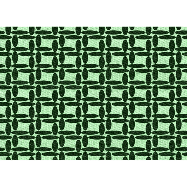 Ahgly Tapis Rectangulaire Lavable en Machine Intérieur Transitionnel Vert Pastel, 5 Pieds x 8 Pieds