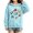 Light Blue, variant on Coerni Girls Hoodie Cartoon Construction Truck Graphic Sweatshirt Funny Print Kids Trendy Hooded Pullover Spring Fall Casual Wear