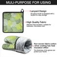 thumbnail image 7 of Green Floral and Petal Pattern Kitchen Oven Mitt and Pot Holder Sets 2 Pcs for Baking, Cooking and Grilling, Heat Resistant Up To 392 °F, 7 of 7