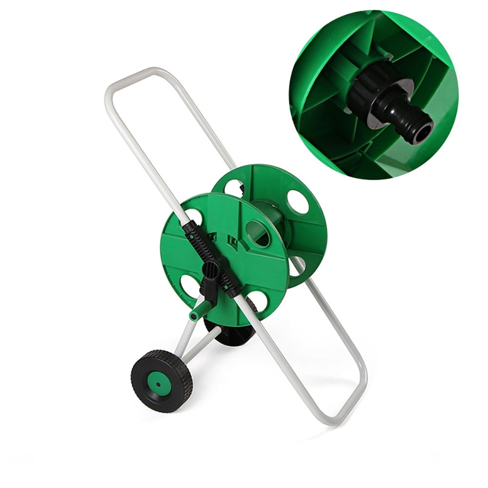 New 50m Hose Pipe Reel Holder Trolley Cart Garden Water Portable Free
