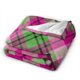 thumbnail image 2 of Manta de franela a cuadros rosa brillante y verde, divertida y ultra suave, cálida y micromanta de polar, regalo interesante, 40 x 30 pulgadas, 2 of 8