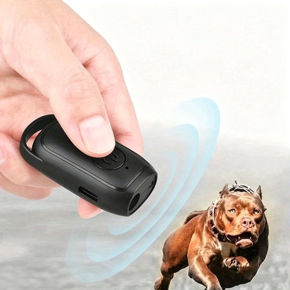 MGGEED Ultrasonic Dog Repellent, Portable Pet Deterrent with LED Light, for Walking, Hiking and Camping