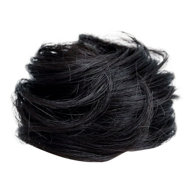 Hearth & Gear Perruque Chignon Cheveux Réels Pièce de Cheveux Chignon Décoiffé Couleur Extension Queue de Cheval avec Bande Élastique Accessoires de Postiches pour Femmes Perruque Longue Bouclée C'est une Perruque Perruques pour Femmes Perruque Lace Front Courte