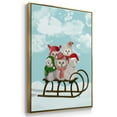 thumbnail image 3 of Christmas Christmas Owl Sled - Framed Gallery Wrapped Holiday Canvas - 25 x 37 - Gold Frame, 3 of 8
