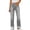 Light Ashy, variant on Women's Irregular Waistband Denim Jeans, Elastic Stretch Retro Streetwear Straight Leg Pants, Casual Distressed Jeans for Women, Unisex Baggy Trousers Black L