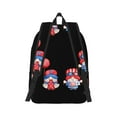 thumbnail image 3 of Daiia Happy Independence Day Gnome Vintage Canvas Backpack for Men and Women ,Hiking Backpack,Travel Laptop Bag for School,Large Capacity Backpack-Small, 3 of 8