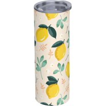 20oz Insulated Stainless Steel Tumbler Mug | Watercolor Lemon Cup with Lid and Straw | Hot and cold insulation |Suitable for Coffee Travel Office Car