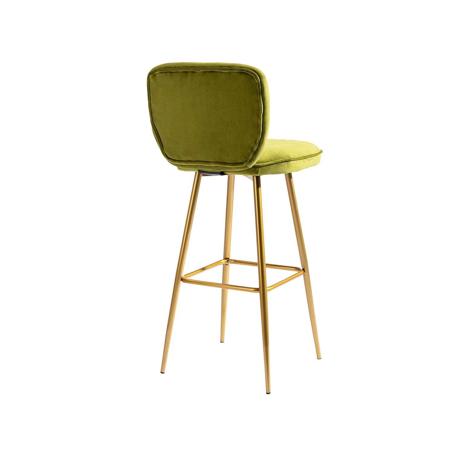Kepooman Modern Design Bar Stools Set of 1 with Back for Bar Counter, Green Kepooman Modern Design Bar Stools Set of 1 with Back for Bar Counter, Green