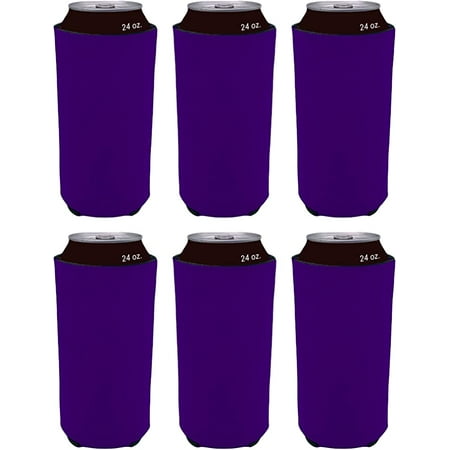 

Blank Foam Collapsible 24 oz. Can Coolie (Purple 6 Pack)