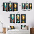 thumbnail image 4 of Designart "Forest Wandering Full Moon Magic II" Forest Framed Wall Art Set Of 3 - Blue Traditional Frame Canvas Set For Living Room Decor, 4 of 6