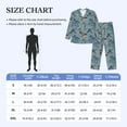 thumbnail image 4 of Naloa Underwater Animals and Flowers Men’s Pajamas Set - Long Sleeve Button Down Sleep Shirt and Pajama Bottoms Sleepwear Set-X-Large, 4 of 7