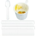 thumbnail image 2 of QIDESHIP 100Pcs Clear Plastic Mini Spoons for Desserts, 100Pcs Plastic Spoons for Desserts Disposable 3 Inch Tasting Spoons for Jelly Yogurt Ice Cake And, 2 of 9
