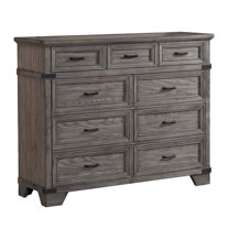 Intercon Forge 9-Drawer Dresser, Brushed Steel