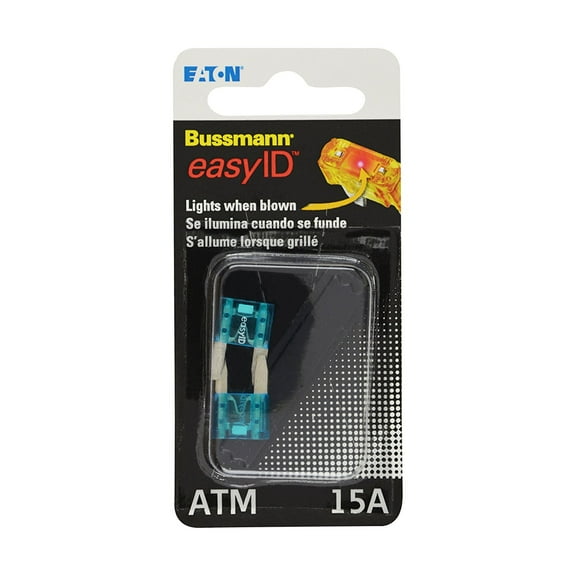 Cooper Bussmann BP-ATM-15ID 15 Amp Blue Auto Fuse44; 2 Pack
