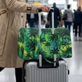 thumbnail image 4 of Garronmavis Large Quilted Duffle Bag for Women Tropical Palm Tree Print Weekender Overnight Bag Carry On Travel Bag Gym Dance Tote with Zipper Pockets, 4 of 7