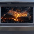 thumbnail image 7 of Enchanted Flaming Book Funny Personalized License Plate Rust-proof Stainless Steel Metal License Plate Suitable For Men And Women 12.2" x 6.2", 7 of 7