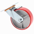 thumbnail image 4 of Rueda de poliuretano industrial con núcleo de hierro y doble cojinete de 6 pulgadas para vehículos pesados., 4 of 14