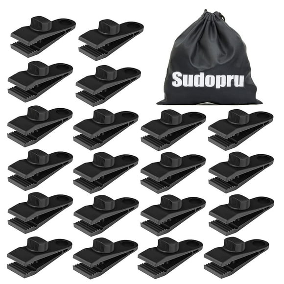 Clips para lona Agarre de bloqueo resistente, 20 piezas Abrazaderas para lona Clips para cubierta de piscina Soporte de sujetadores para tienda de campaña de tiburón para toldos de camping Cubierta de
