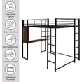 thumbnail image 2 of Harper & Bright Designs Wood Loft Bed Storage, Full, Black, 2 of 8