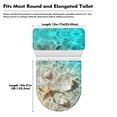 thumbnail image 5 of ZIATUBLE Sea Starfish Toilet Seat Cover Set Shells 2 Piece Bathroom Set with Toilet Lid Cover Easy to Install Toilet Tank Protector Cover Elongated Toilet Seat and Tank Lid Cover Set, 5 of 7
