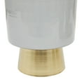 thumbnail image 4 of CosmoLiving by Cosmopolitan 11", 10", 9"H Gray Metal Planter with Gold Base (3 Count), 4 of 9