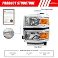 thumbnail image 3 of Conjunto de faros delanteros ADCARLIGHTS para Chevy Silverado 1500 2014-15, 3 of 9