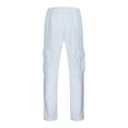 thumbnail image 5 of Yindaity Mens Cargo Pants Lightweight Hiking Pants Waterproof Elastic Joggers with Multi Pocket for Outdoor Casual Wear White,2XL, 5 of 5