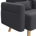 thumbnail image 3 of Yaheetech 46'' W Modern 2 Seater Sofa Couch with Solid Wood Legs, Dark Gray, 3 of 10