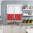 thumbnail image 6 of Christmas Kitchen Curtains and Valances Set, Elk Snowflake Abstract Red Xmas Rod Pocket Window Valance 18 Inch Window Curtain Panels for Living Room Bedroom Laundry, 27.5x36in, 3 Pieces, 6 of 7